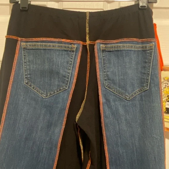 Styles Ever After Vintage Original Designs Denim & Black Stretch Pants NWT - Picture 9 of 11